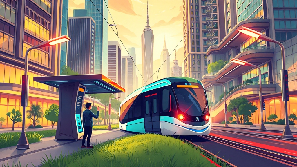 위례 트램 미래 발전 계획 (cartoon 스타일)