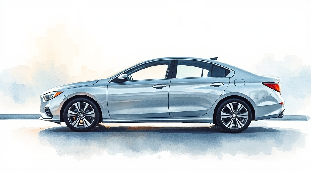 중고차 장기렌트, 왜 인기일까요? (watercolor 스타일)