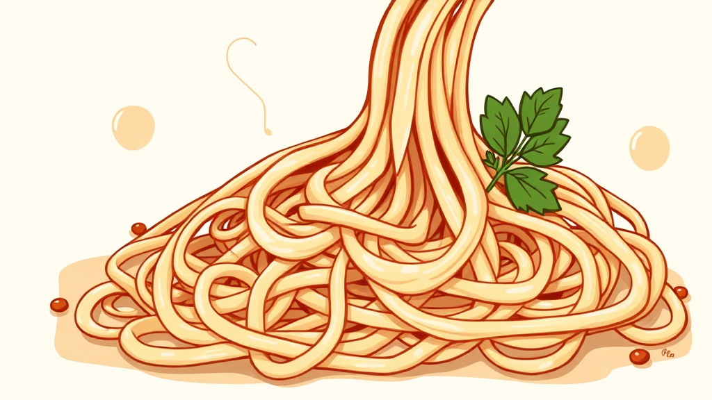 난면 핵심: 특별한 면 (illustration 스타일)