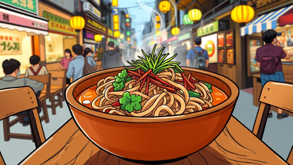 동대문 밀면 주변 맛집 추천 (cartoon 스타일)