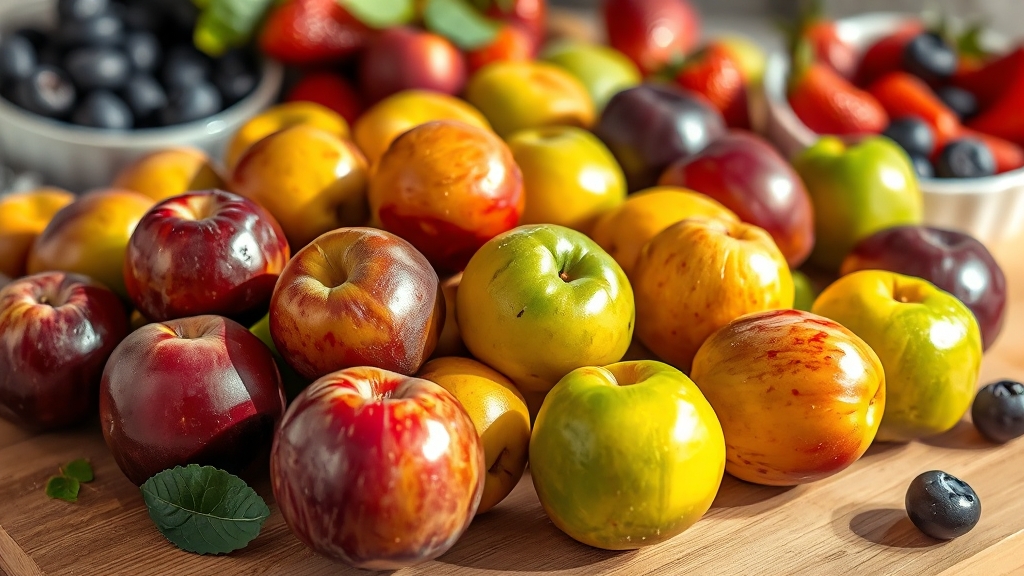 좋은 매실 고르는 법 (realistic 스타일)