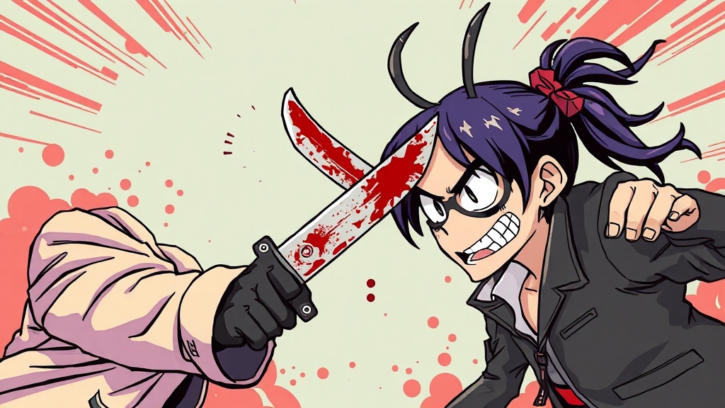 ‘사마귀’ vs ‘길복순’ 전격 비교 (cartoon 스타일)