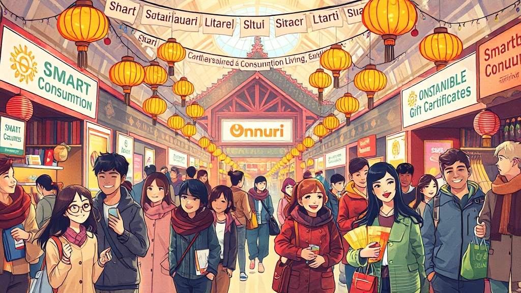 똑똑한 소비! 디지털 온누리상품권 (illustration 스타일)