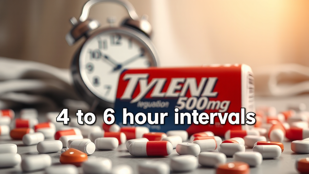 타이레놀 복용법 & 용량 (realistic 스타일)