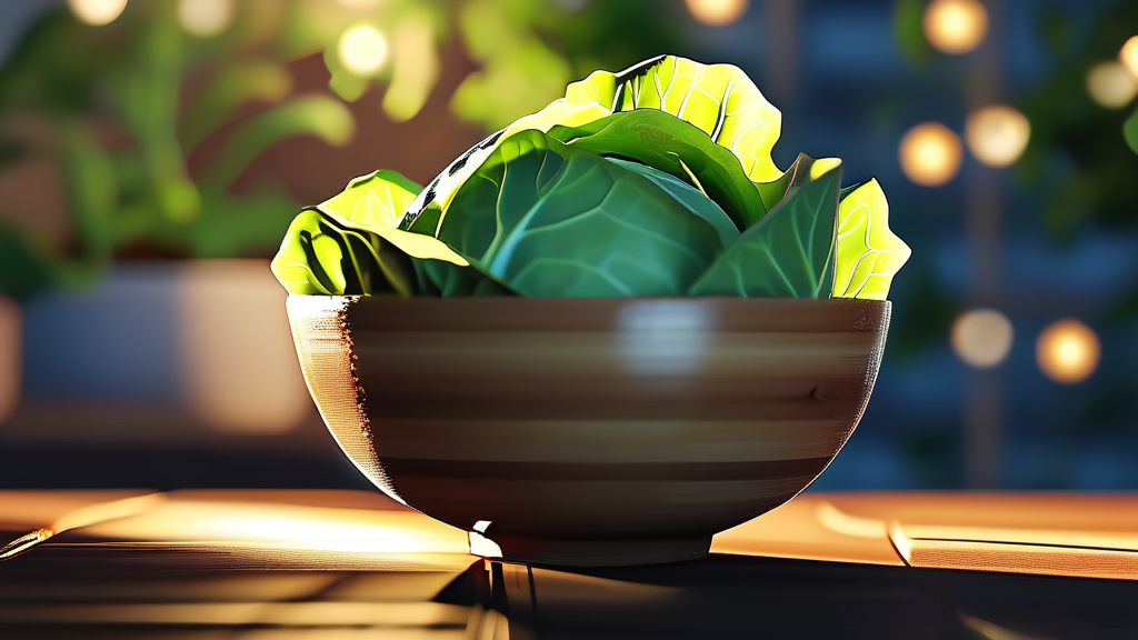 상추로 편안한 밤을: 불면증 완화와 마음의 평온 (realistic 스타일)