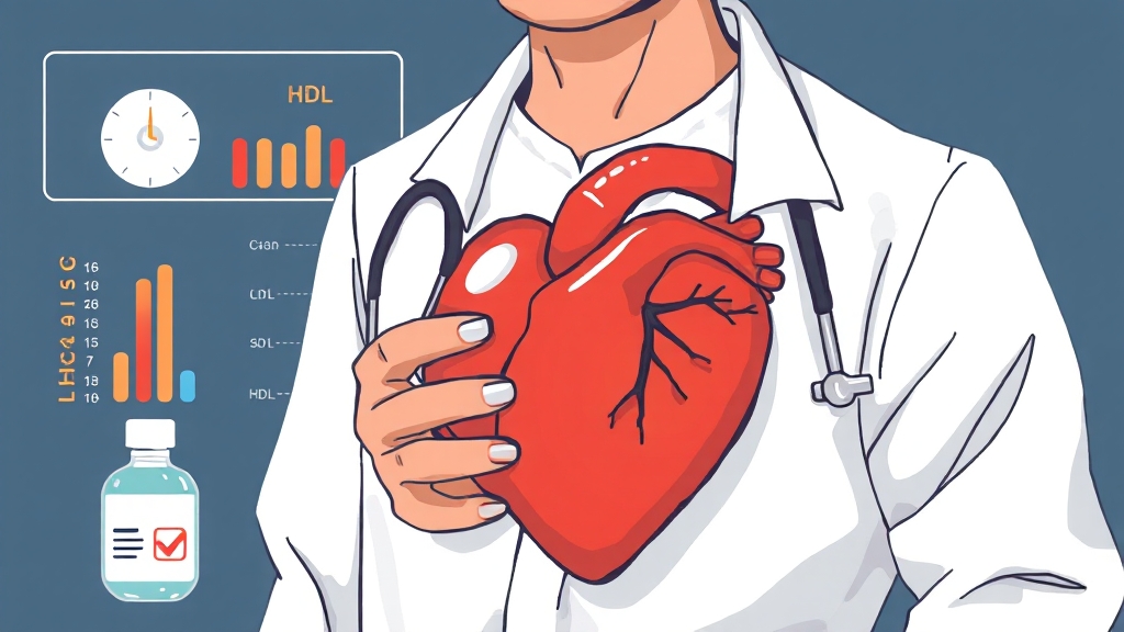 콜레스테롤 정상 수치 기준 (illustration 스타일)