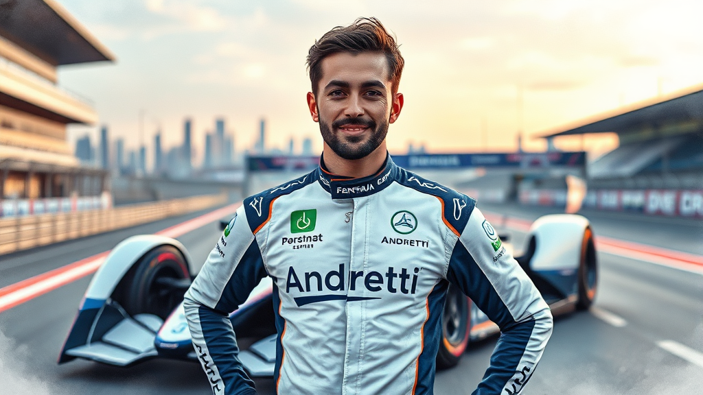 안드레티 팀과 함께하는 포뮬러 E 도전 (watercolor 스타일)