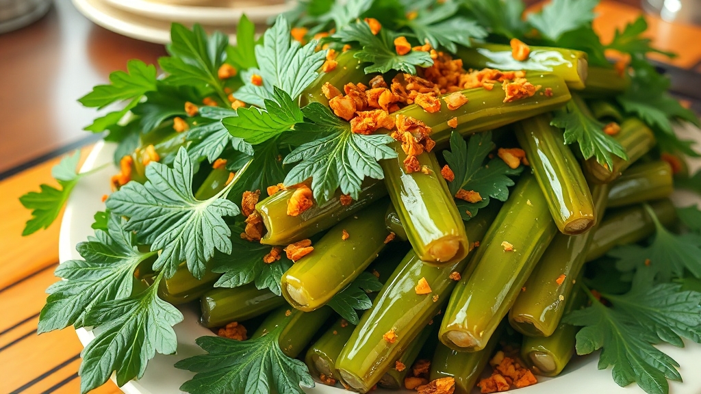 깻잎, 어떻게 절여야 할까? (illustration 스타일)