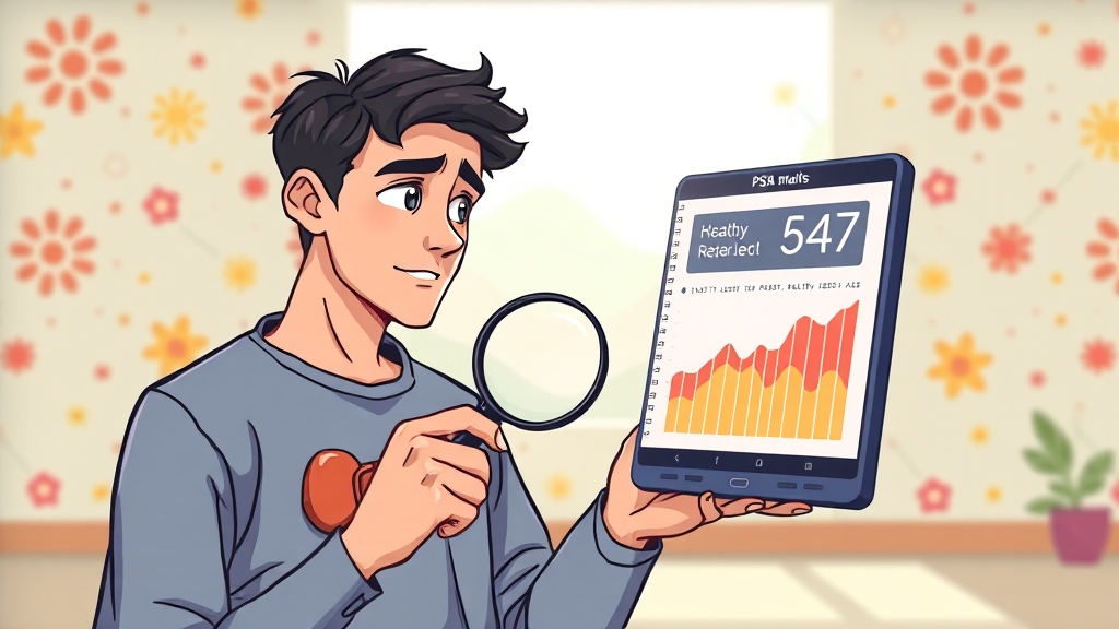 PSA 검사, 왜 중요할까요? (cartoon 스타일)