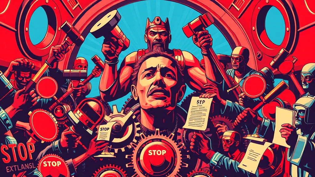 강제집행 중단, 어떤 의미가 있을까? (popart 스타일)