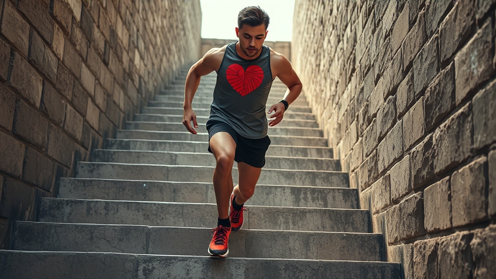 계단 오르기 효과 (realistic 스타일)