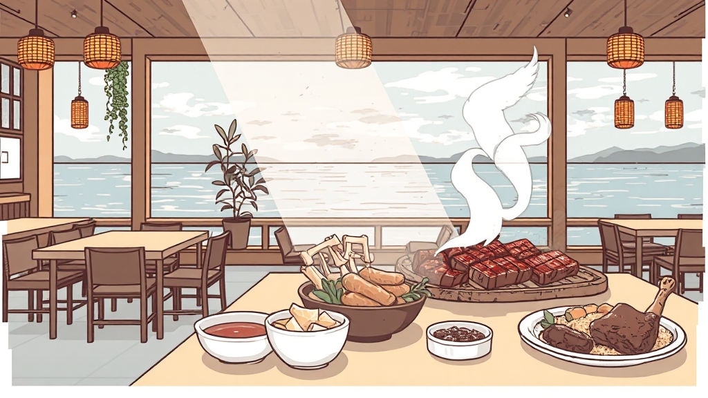 분위기 좋은 강릉 맛집 (illustration 스타일)