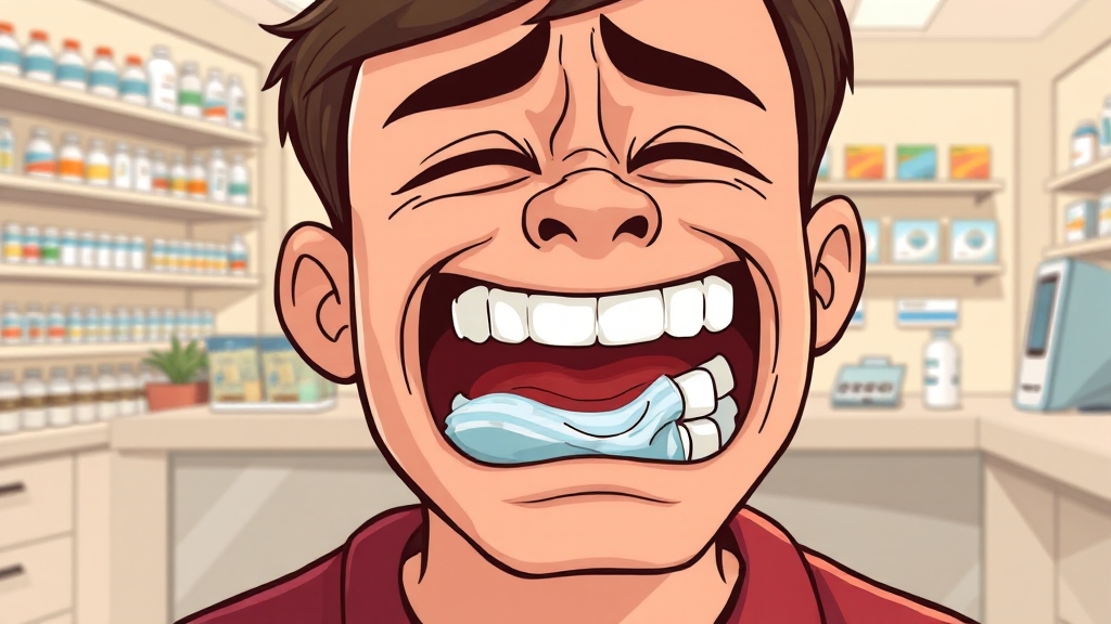 잇몸 통증 응급처치 (cartoon 스타일)