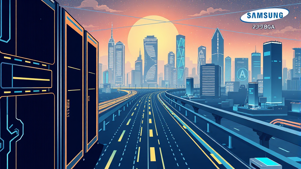 AI 서버와 FC-BGA의 관계 (illustration 스타일)