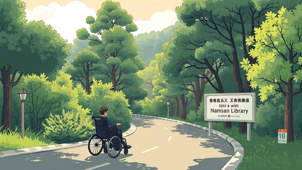 하늘숲길 가는 방법 (illustration 스타일)