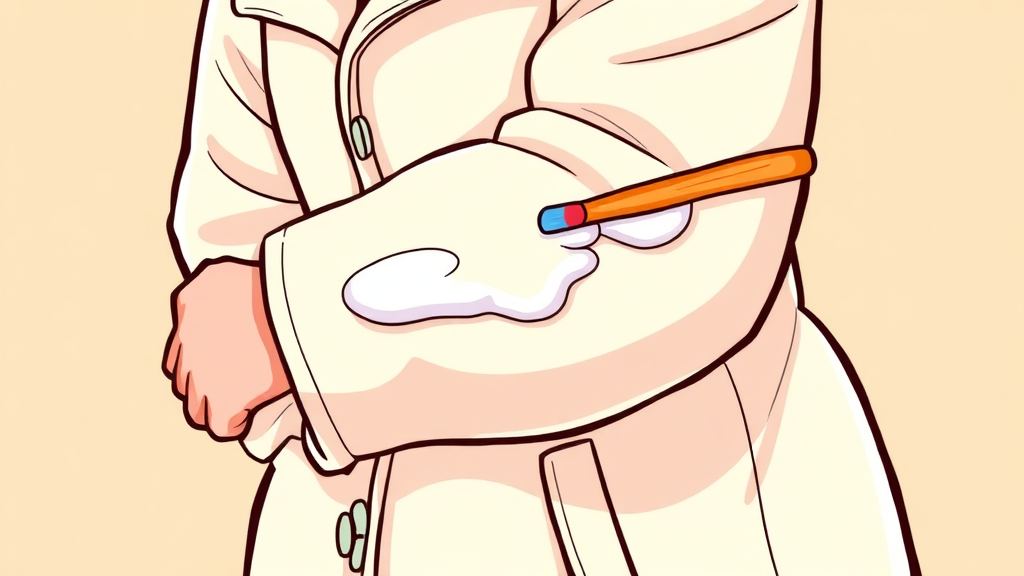 오염 부위 애벌 세탁법 (cartoon 스타일)