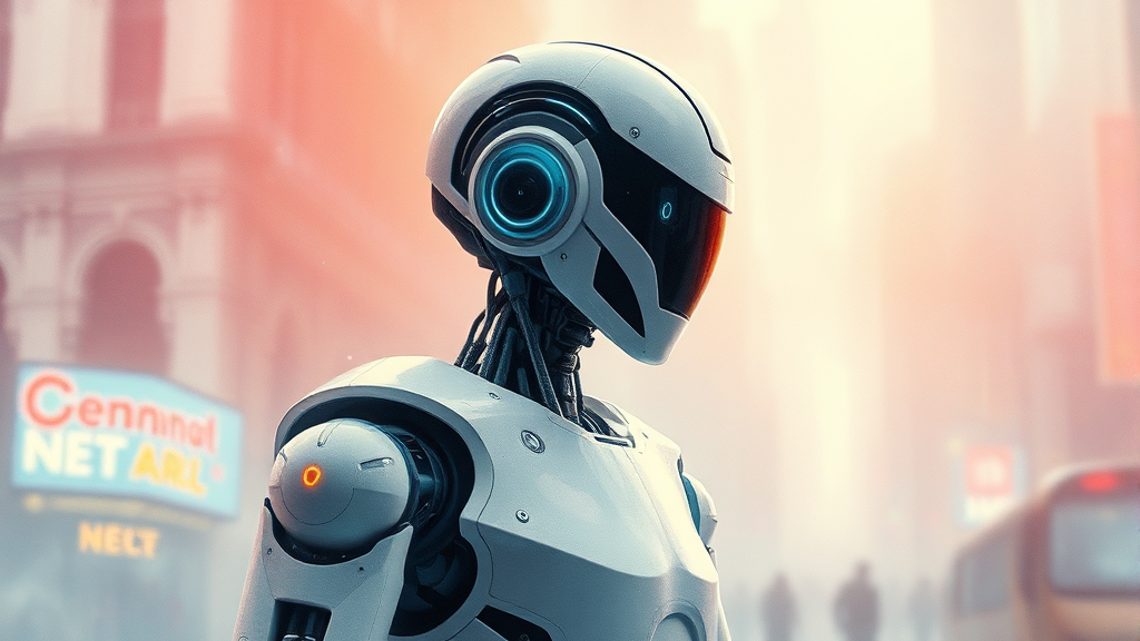 NEO 기술적 특징 및 AI 두뇌 (watercolor 스타일)