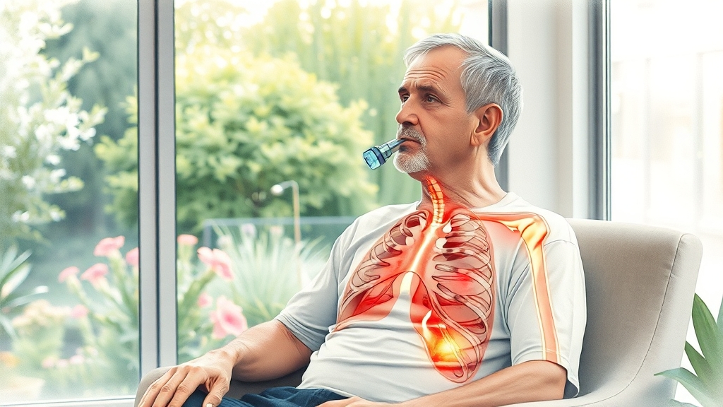 COPD 치료 핵심 전략 (watercolor 스타일)