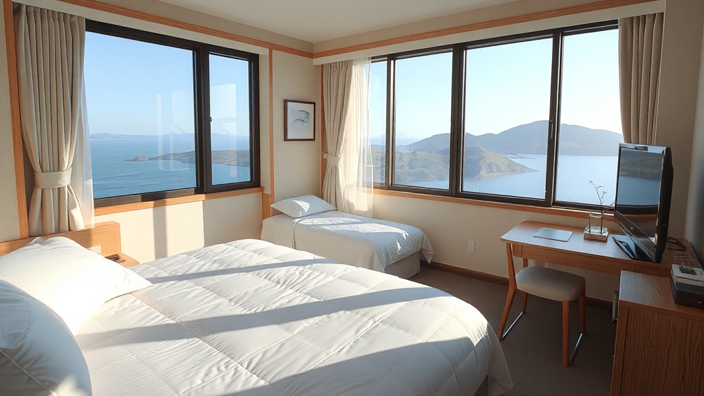 저렴한 숙소 유형별 비교 (realistic 스타일)