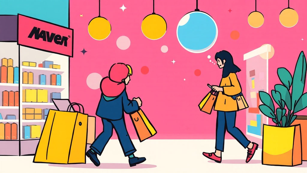 네이버 AI 전략 및 미래 전망 (cartoon 스타일)