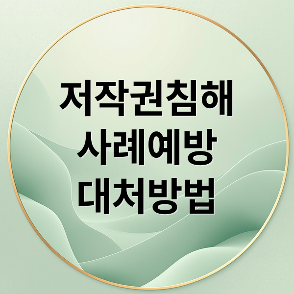 저작권침해
사례예방
대처방법 (저작권 침해 사례 사용법)