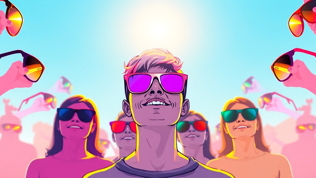 이제 선글라스는 필수입니다! (illustration 스타일)