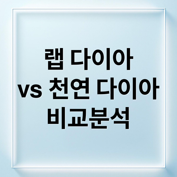 랩 다이아
vs 천연 다이아
비교분석 (랩 다이아몬드 천연 다이아몬드 구별)