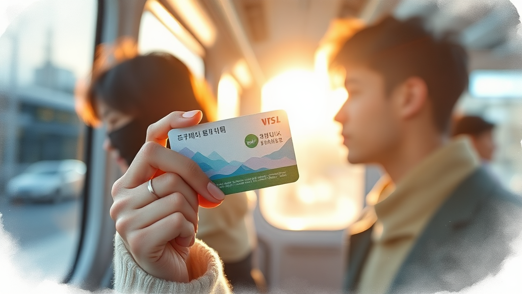 기후동행카드 등록 방법 (watercolor 스타일)