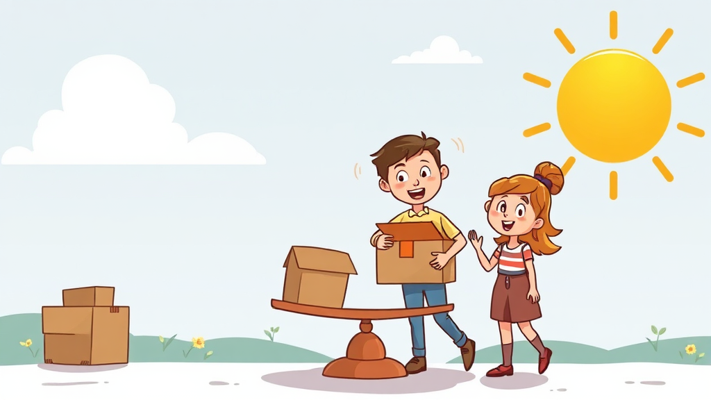 손 없는 날 이사 비용 차이 설명 (cartoon 스타일)