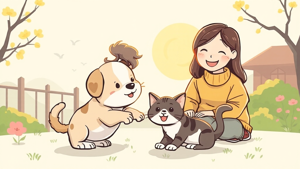 동물보호센터 시설 안내 (cartoon 스타일)