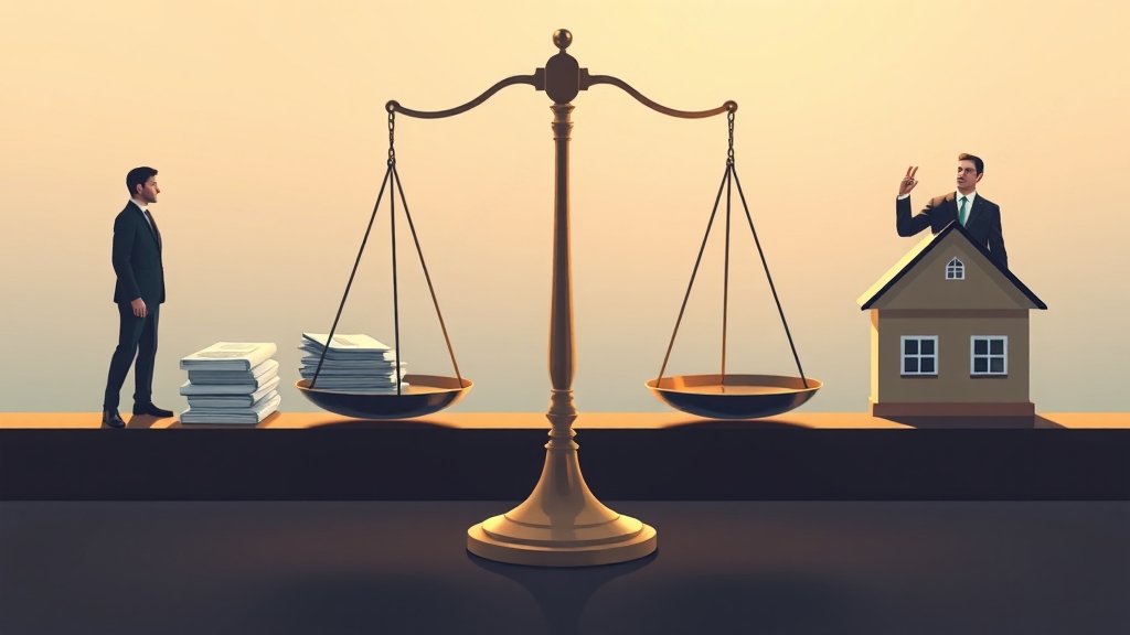 셀프 등기 vs 법무사, 장단점 비교 (illustration 스타일)
