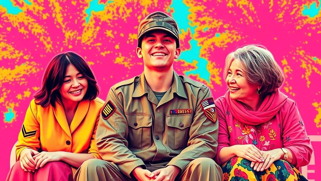 KB국민 나라사랑카드 혜택 (popart 스타일)