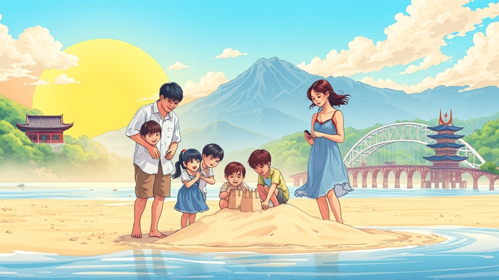 2025 여름, 체험형 여행지 TOP 5 (illustration 스타일)