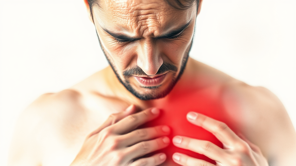 소화불량 오해 주의 (watercolor 스타일)