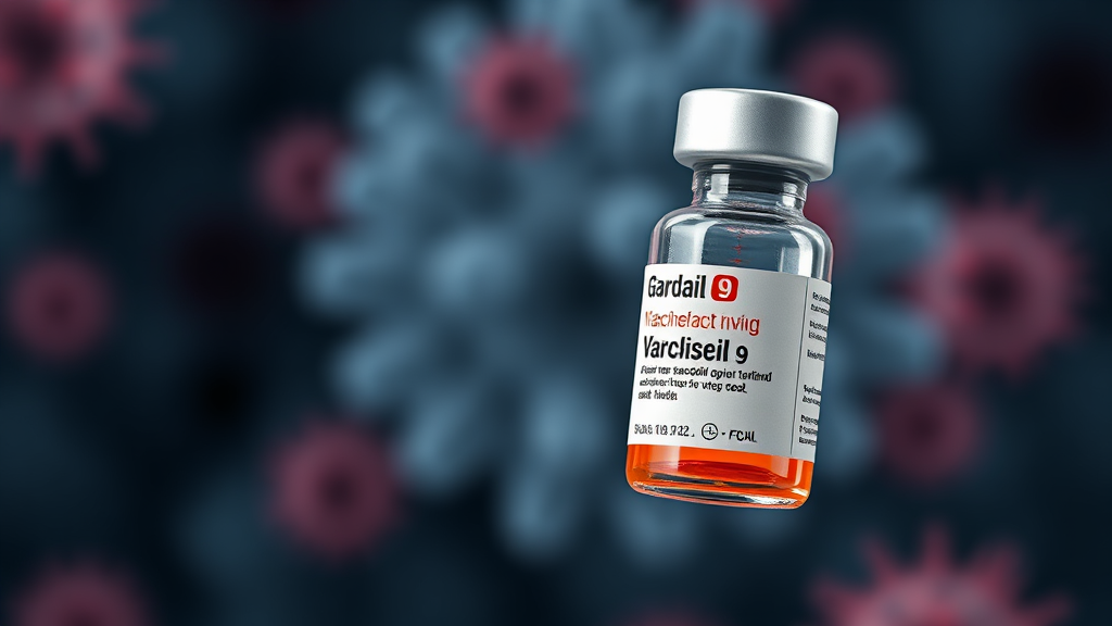 가다실 9가 백신의 특징과 예방 효과 (realistic 스타일)