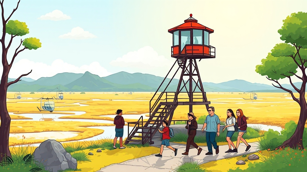 주요 시설 및 추천 코스 (cartoon 스타일)