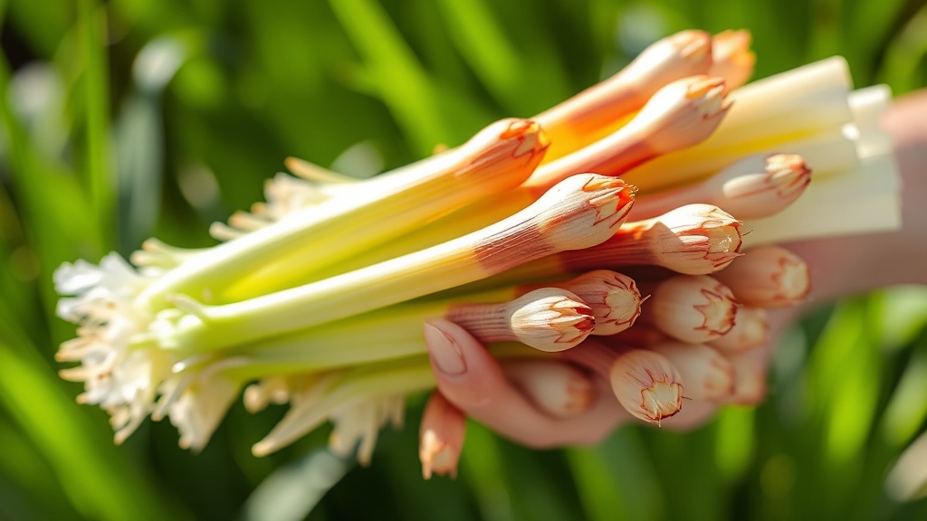 쪽파의 항산화 & 항염증 효과 (realistic 스타일)