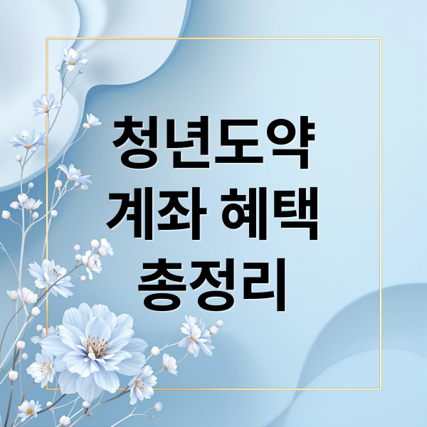 청년도약
계좌 혜택
총정리 (청년도약계좌 신청)