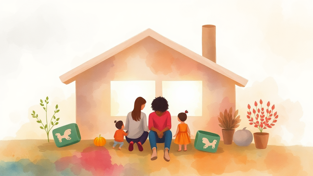 주택 소유 및 청약 조건 (watercolor 스타일)