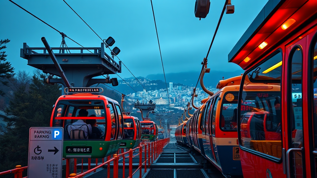 남산 케이블카 주차 꿀팁 (realistic 스타일)