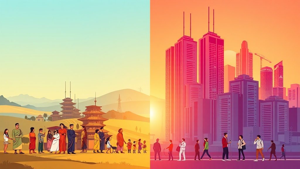 좌파와 우파: 이념적 차이 (illustration 스타일)