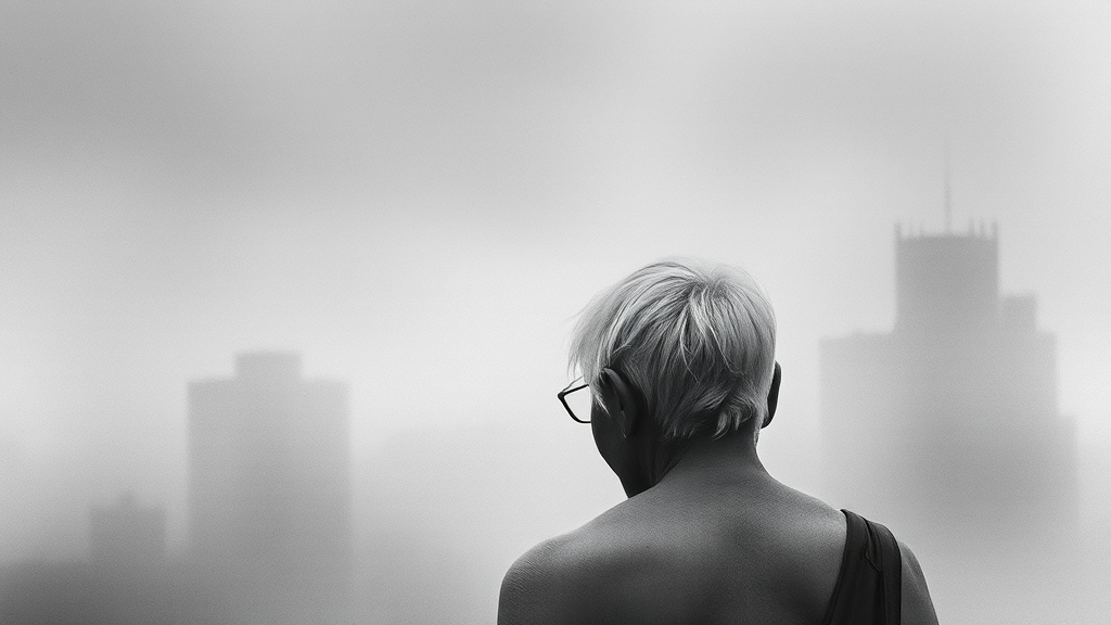 지속적인 무기력감과 피로감 (watercolor 스타일)