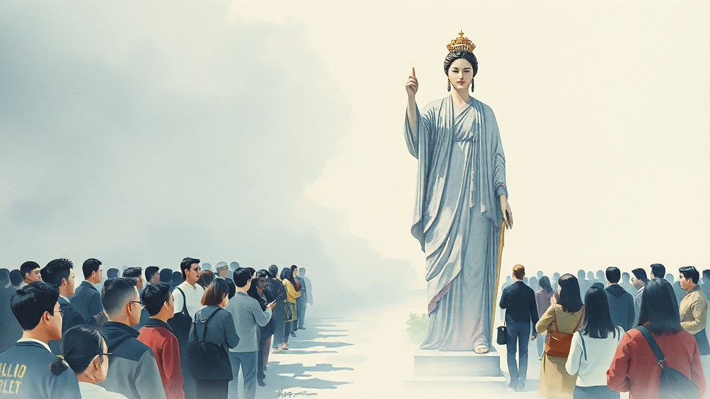 사회적 반응 및 의미 (watercolor 스타일)