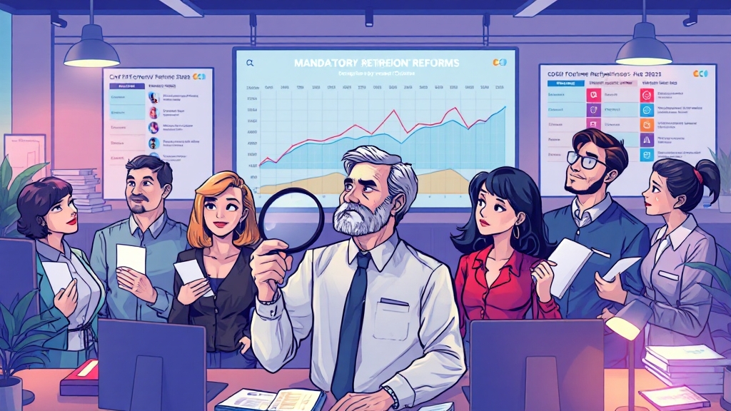퇴직연금 의무화, 언제부터 시행될까요? (illustration 스타일)