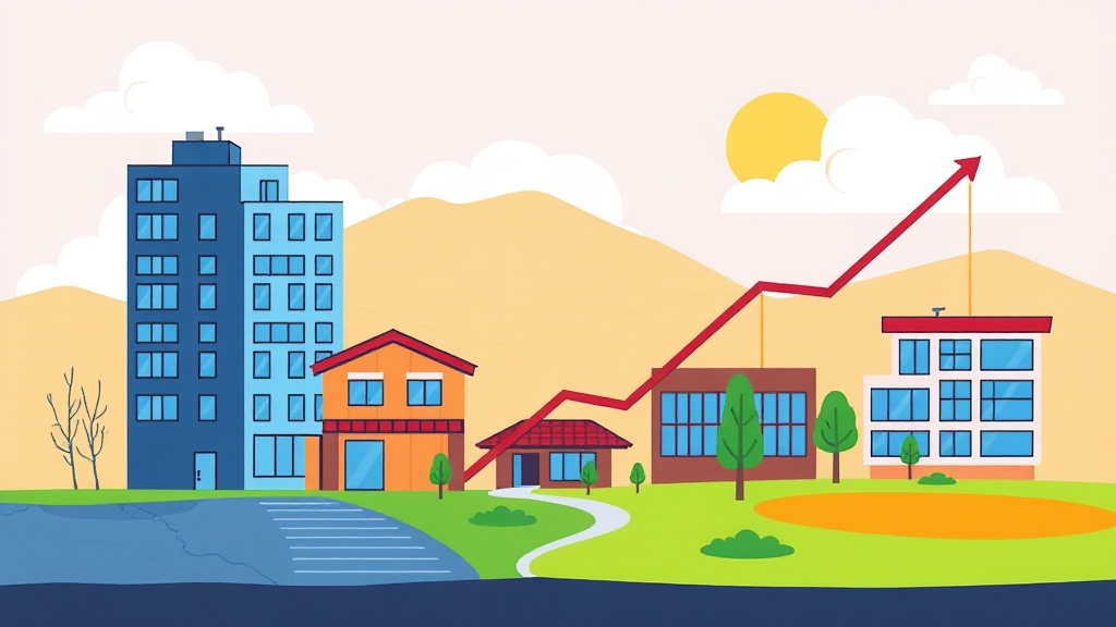 부동산 섹터별 영향 분석 (cartoon 스타일)