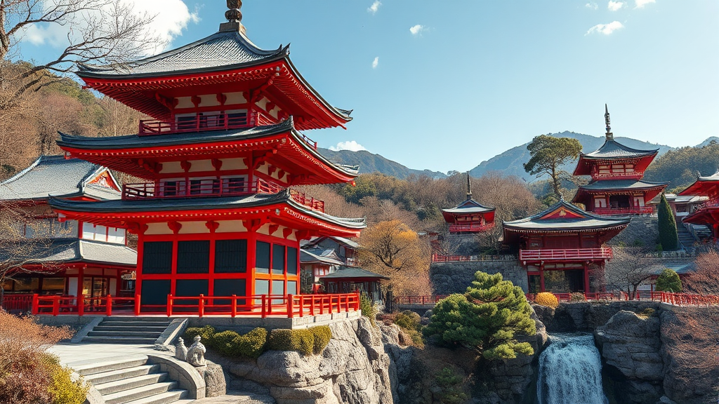 청수사 (기요미즈데라): 교토 대표 사찰 (realistic 스타일)