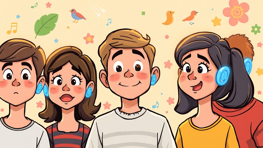 보청기, 어떻게 적응해야 할까요? (cartoon 스타일)