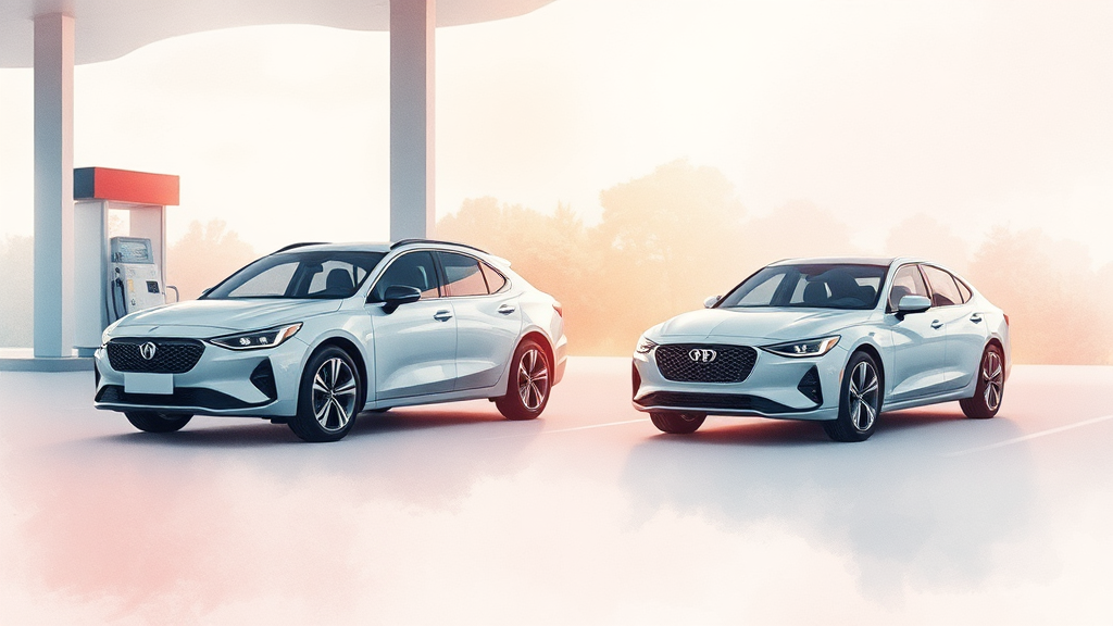 경쟁 모델 연비 비교 분석 (watercolor 스타일)