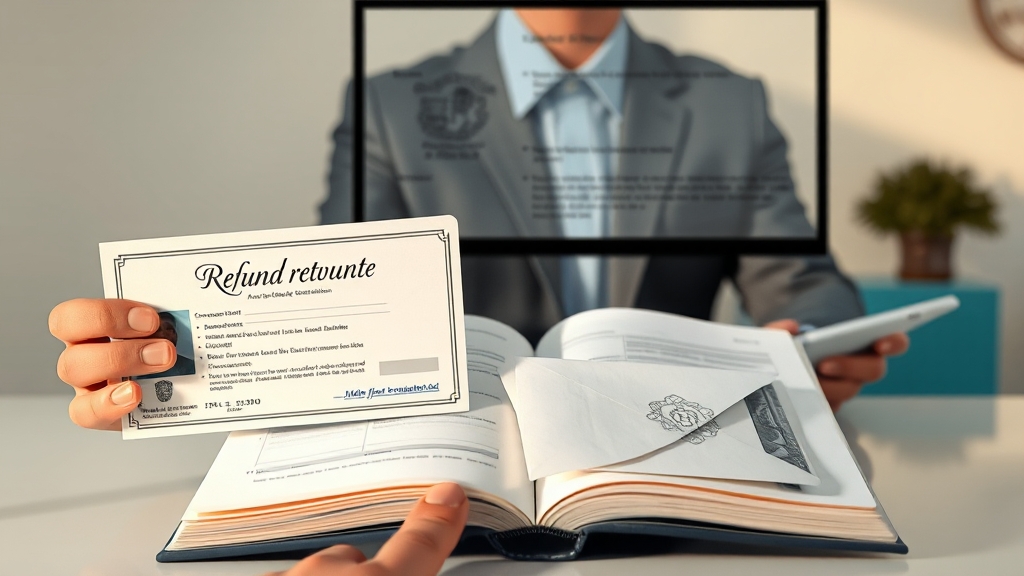 환급 신청, 이렇게 하세요! (realistic 스타일)