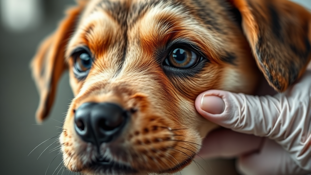 강아지 녹내장, 원인과 진단 방법 알아보기 (realistic 스타일)